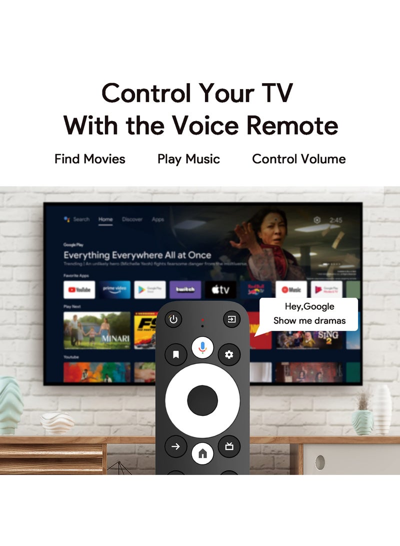 عصا تلفزيون أندرويد، جهاز بث 4K معتمد من Google، عصا تلفزيون ذكية من Google Chromecast، جهاز بث عالي الدقة مع كابل HDMI وجهاز تحكم عن بعد للبحث الصوتي لـ Netflix معتمد من Google Assistant - Image 5